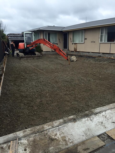 Small concrete driveway prep