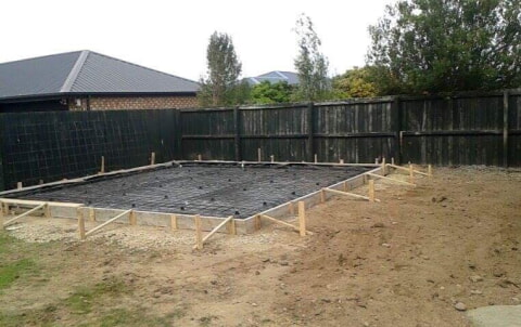 New garage foundation in Rolleston, Christchurch