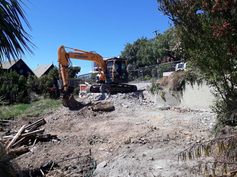 House demolition on Panorama road, christchurch