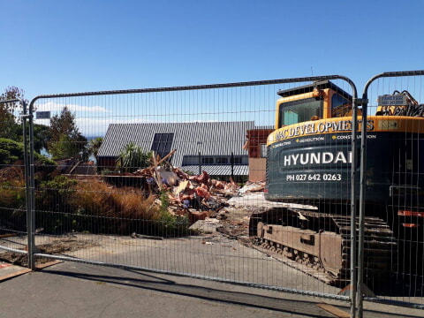 House demolition on Panorama road, christchurch