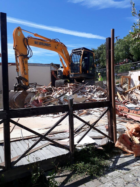 House demolition on Panorama road, christchurch