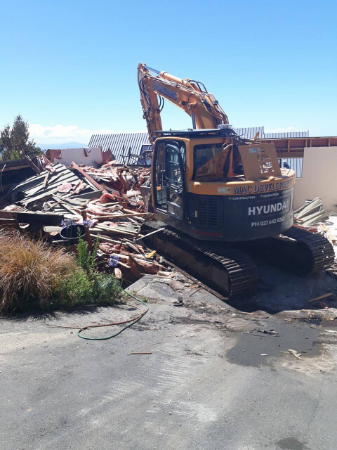 House demolition on Panorama road, christchurch