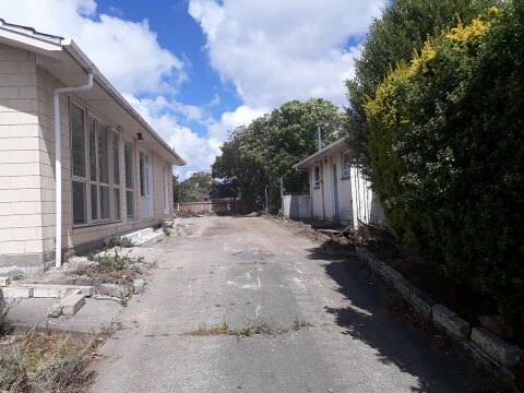 After photo - fence and trees gone, driveway soon to be replaced soon also
