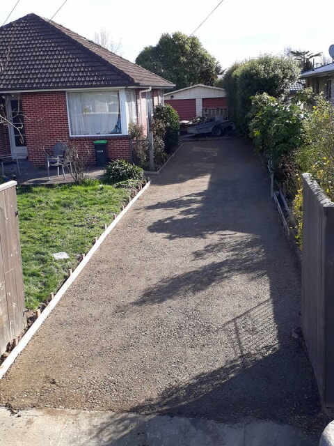 Start of new concrete driveway, Christchurch