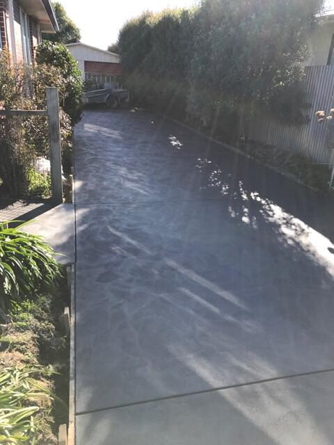 Fresh new concrete driveway, Christchurch