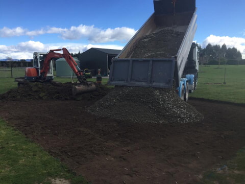 Start of a new widespan shed foundation in Leeston, Christchurch