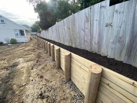 FlexMse Vegetated Retaining Wall Under Construction, Christchurch, NZ