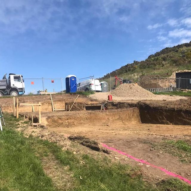 Hillside Earthworks Underway, Charteris Bay, Christchurch