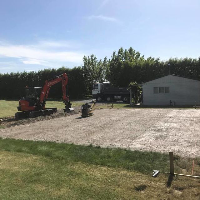 Beginning Of Shed Foundation Earthworks, Christchurch