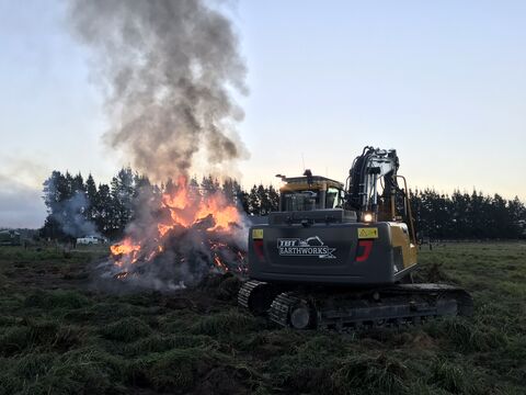 Burning Stumps, Trees on a Rural property, Oxford