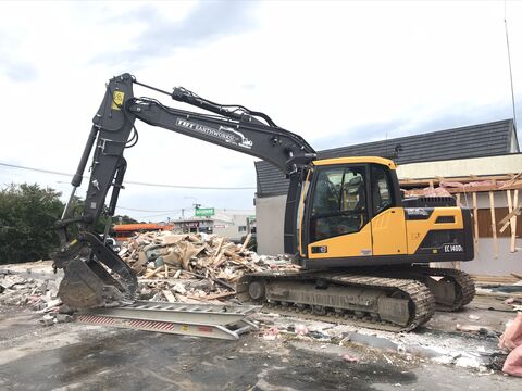 House Demolition, New Brighton, Christchurch 