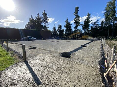 Large shed earthworks completed in Ohoka, Christchurch 