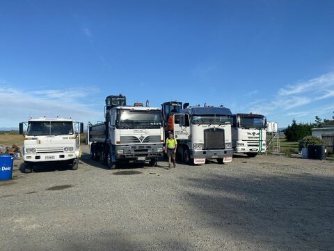 A selection of some of our trucks and diggers