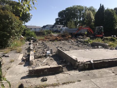 Start of a section clearance, Christchurch 