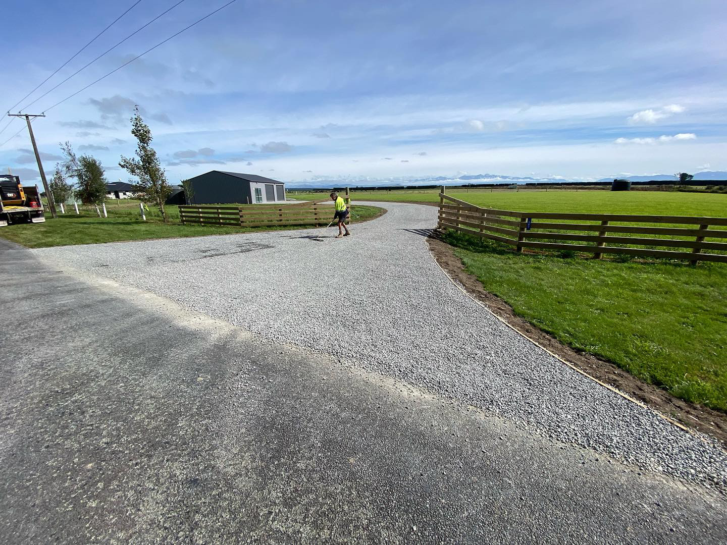 New Gravel driveway earthworks in Darfield, Christchurch 