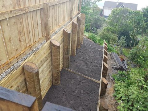 Retaining wall Christchurch - Huntsbury