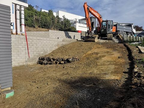Retaining wall Christchurch - Huntsbury