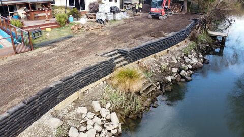Retaining wall Christchurch - Kaiapoi