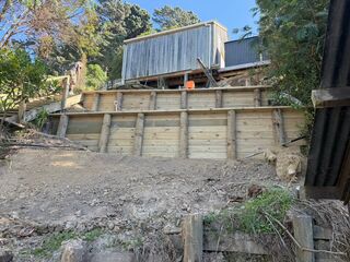 Failed Retaining Wall Replacement and Access Solution in Diamond Harbour