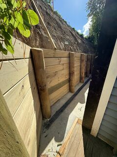 Failed Retaining Wall Replacement in Lyttelton