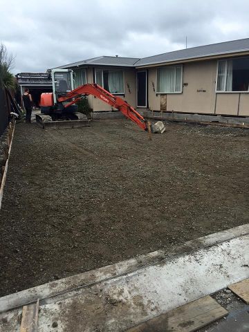 Small concrete driveway prep