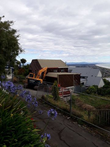 House demolition on Panorama road, christchurch