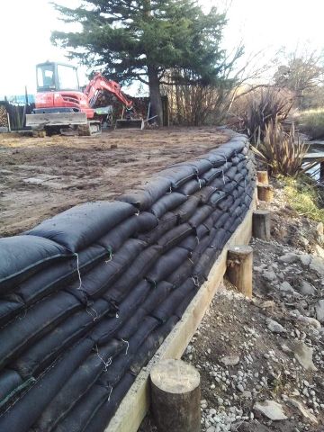 Vegetated Retaining Wall — Construction Start